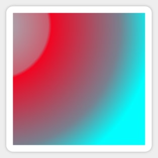 Holographic aqua and red watercolor gradient Sticker